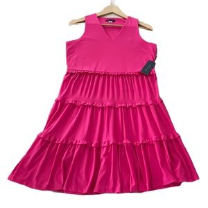 (NWT) Tommy Hilfiger's Women’s Sleeveless Ruffled Pink Dress Size:6P
